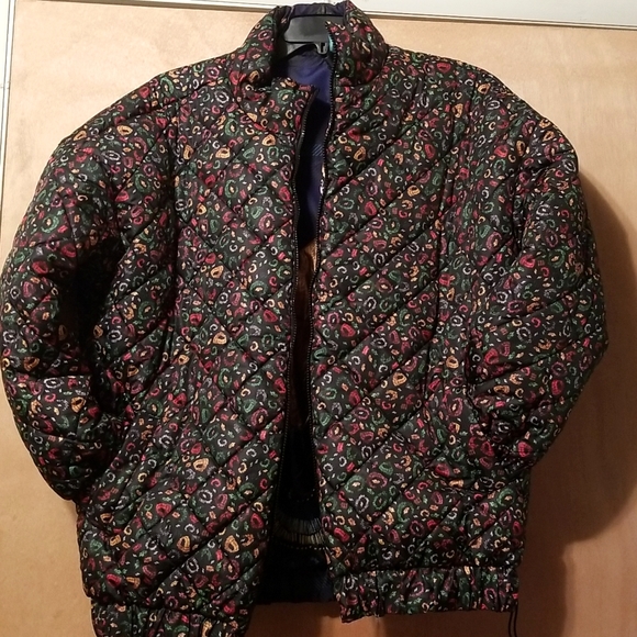 NWT FARM Rio Reversible Puffer Jacket Coat Copper Gold Metallic - Picture 15 of 16